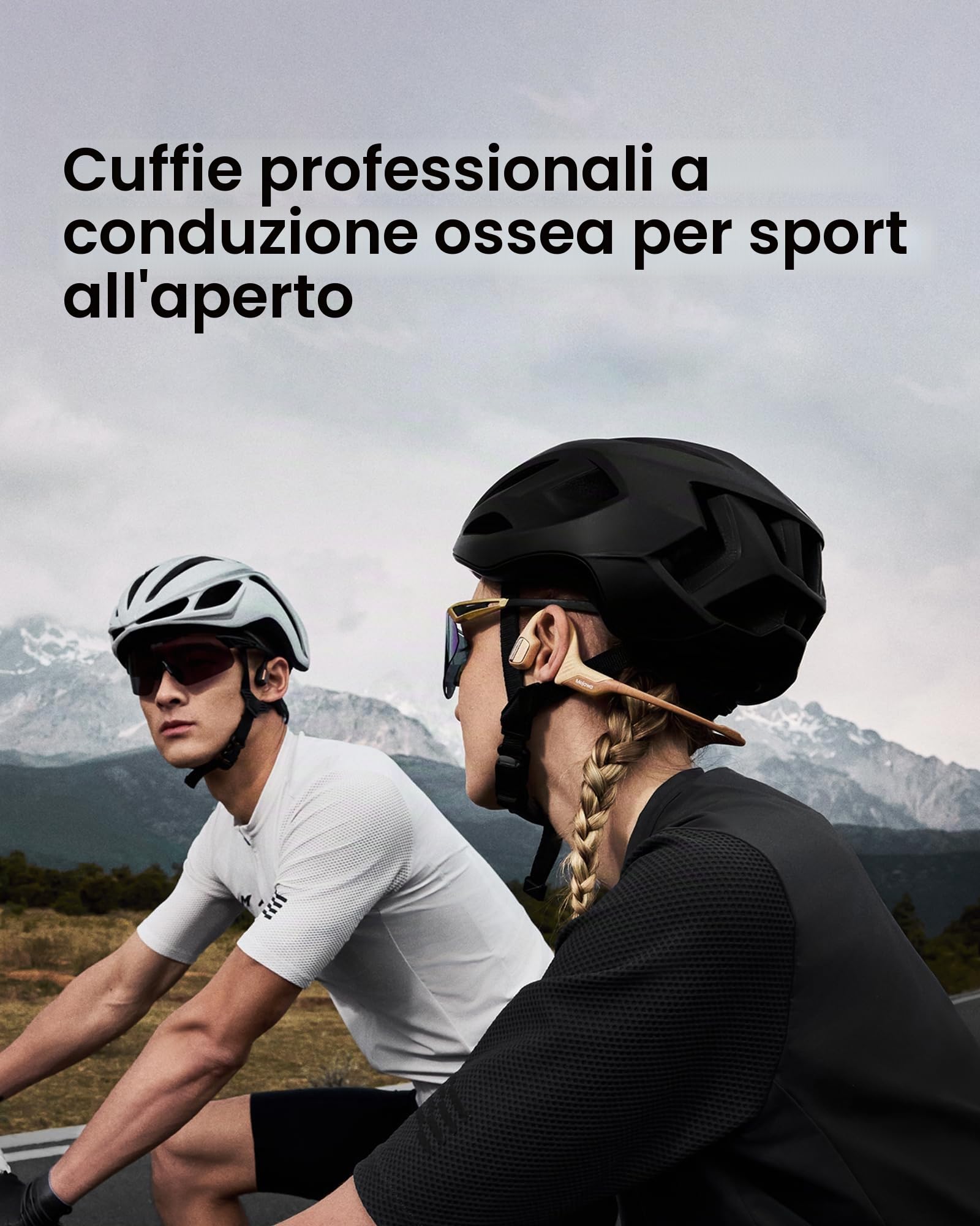 mojawa Purra Run - Cuffie Sportive a Conduzione Ossea – Nero