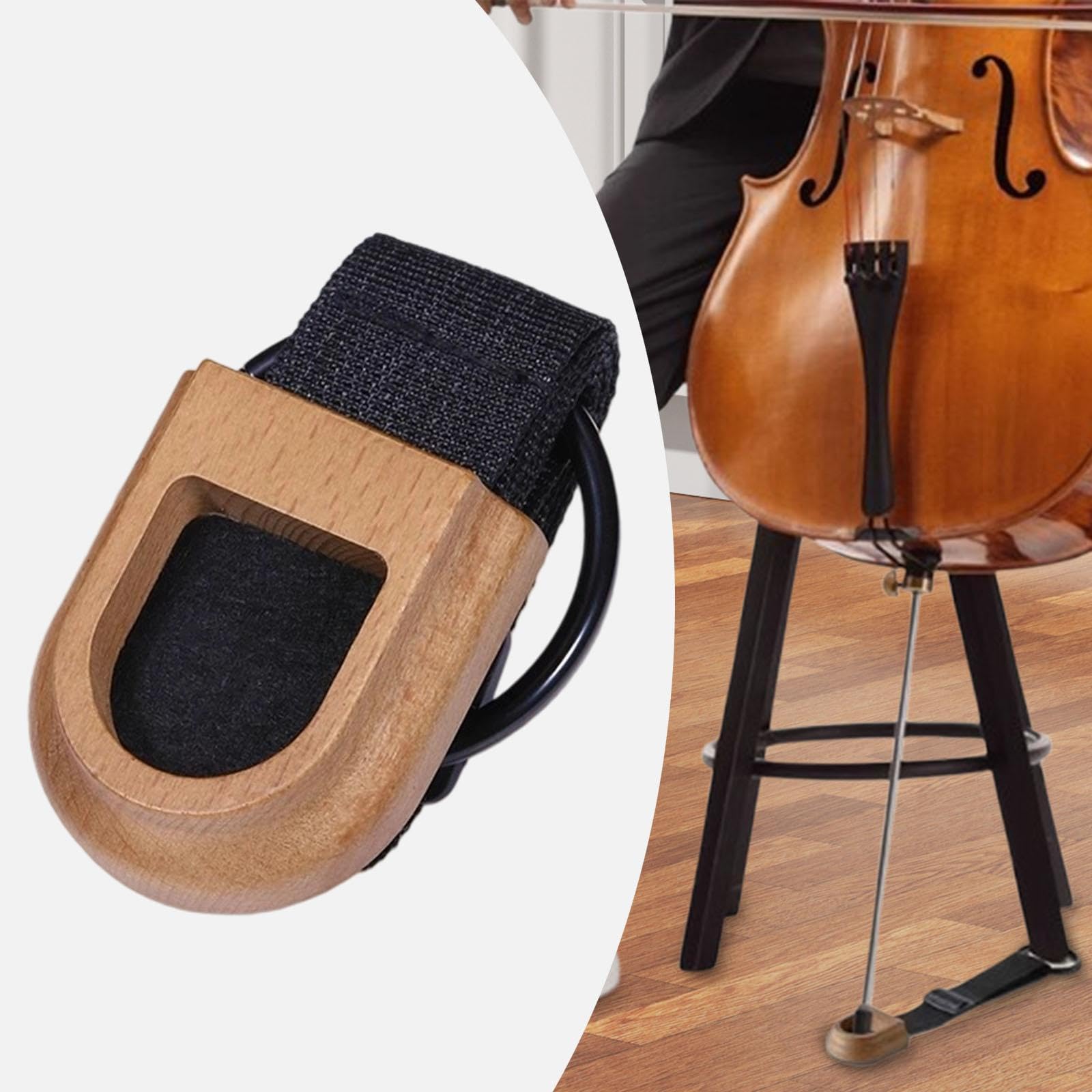 Ancrage de Pique de Violoncelle Réglable et Antidérapant, Sangle D'arrêt pour Violoncelliste