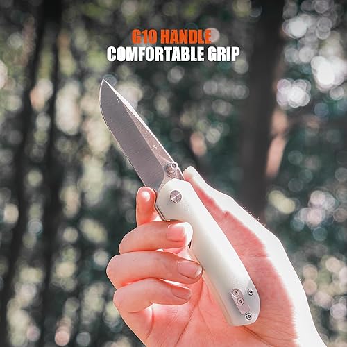 Miniatura 6 de Vosteed Cuchillo plegable pequeño con hoja 14C28N de 2.64 pulgadas, cuchillo de bolsillo plegable multidespliegue con clip de bolsillo, cuchillo EDC