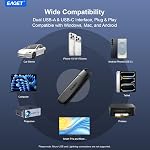 EAGET 128GB Flash Drive avec double USB-C & USB 3.2 Ports, lecteur de pouce portable, 560MB/s Solid State Drive pour iPhone 15/16/17 Pro, - C'est pas vrai. PC, PS4, Android