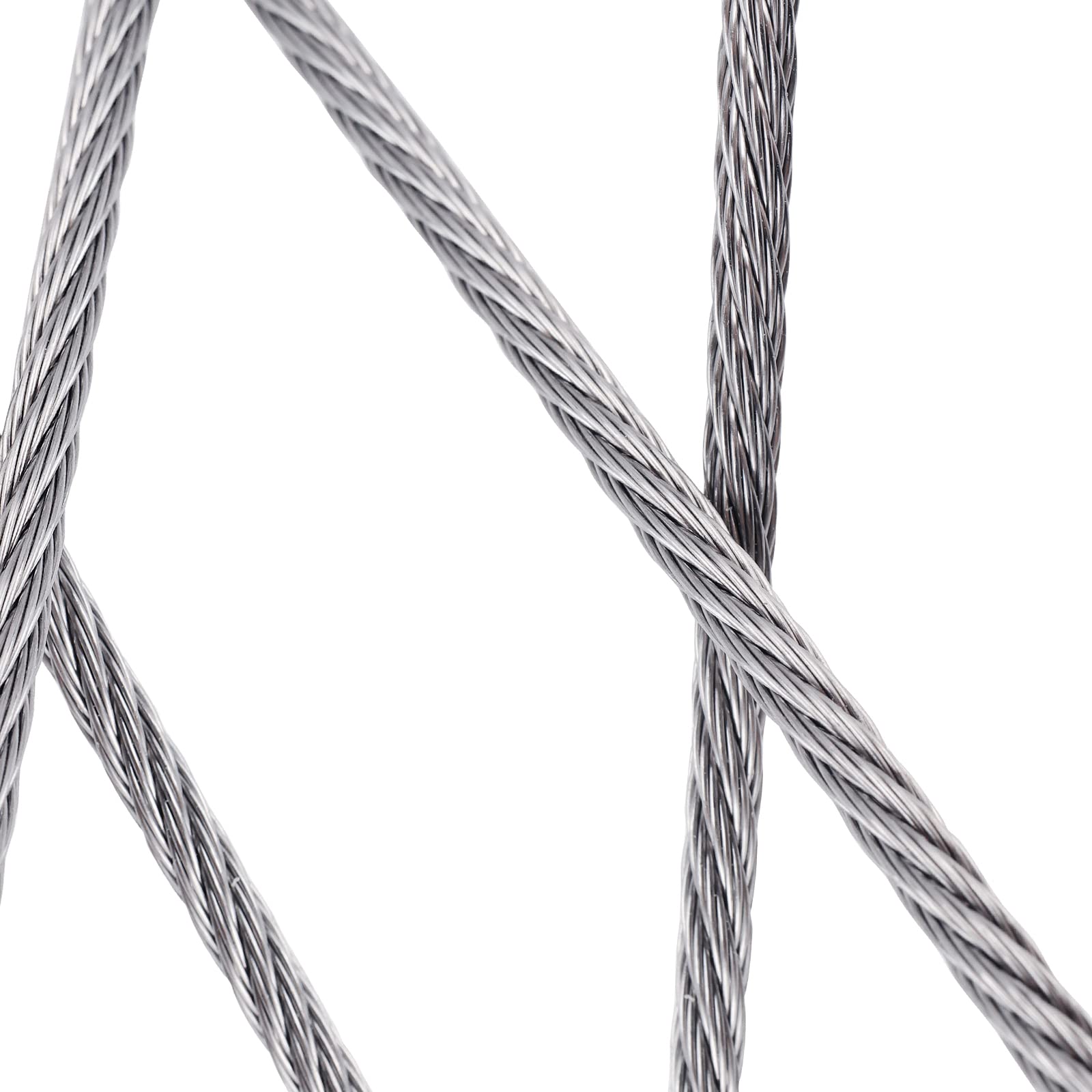 1 sztuka linki ze stali nierdzewnej 50 m x 3 mm, 7 x 7 rdzeni linek drucianych ze stali nierdzewnej, drut napinaj?cy linka stalowa do liny, por?czy kablowych, do zawieszenia na zewn?trz
