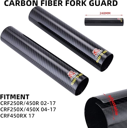 Vista 28 de PRO CAKEN Cubierta protectora de horquilla delantera de fibra de carbono para motocicleta, protector de amortiguador, polainas de protección