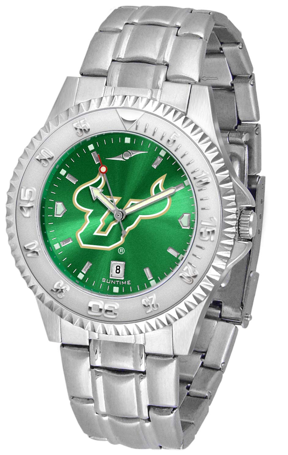 SunTime Men's Competitor 40mm Quartz Watch, 20mm Stainless Steel Strap, Anochrome Dial