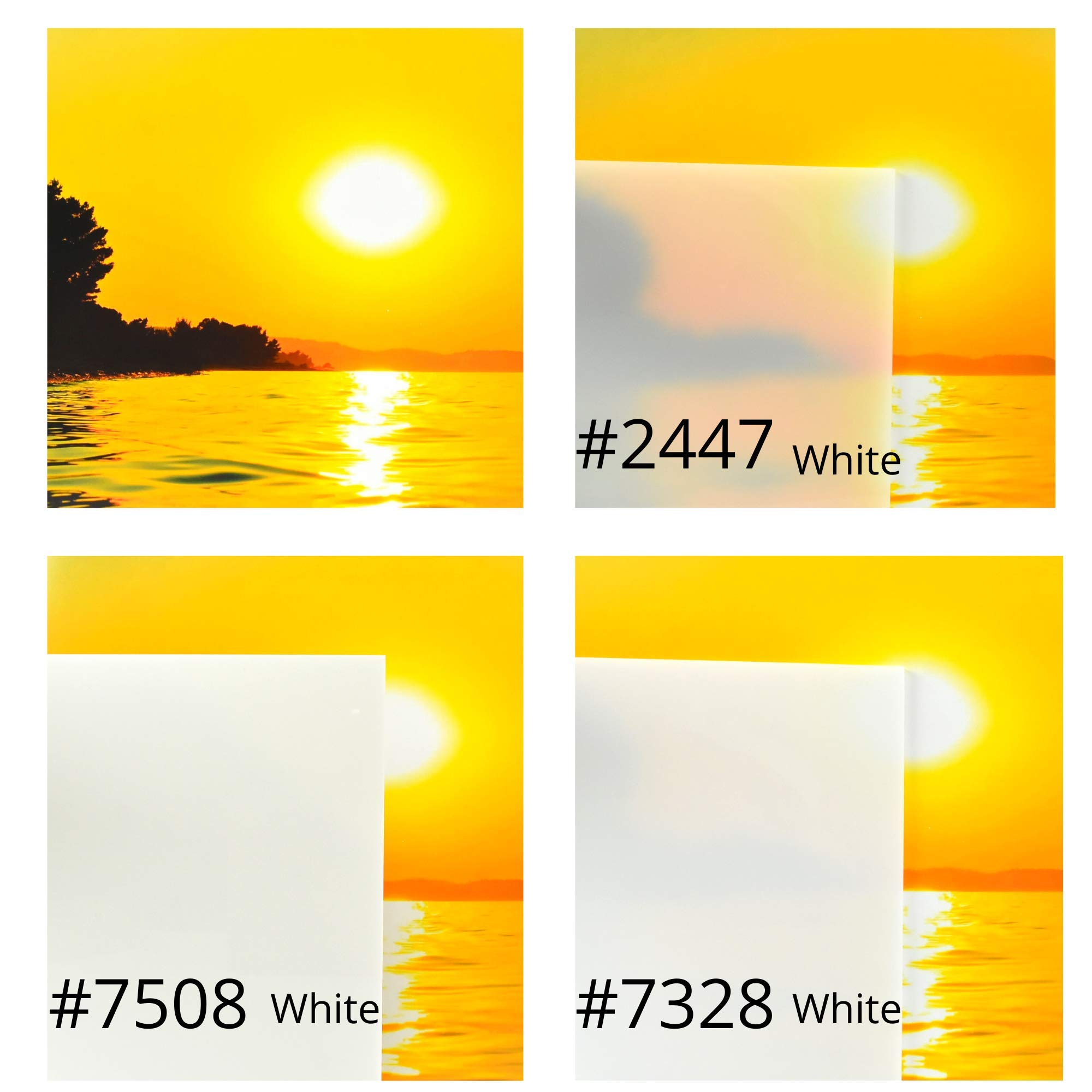 BuyPlastic 7328 White Solid Colored Acrylic Plexiglass Sheet, Choose Size and Thickness, 1/2