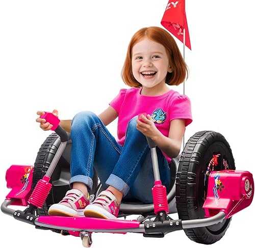 Kart eléctrico de deriva con neumáticos grandes de 16 pulgadas, capacidad giratoria de 360, dirección de doble palanca, juguetes de paseo de 12 V