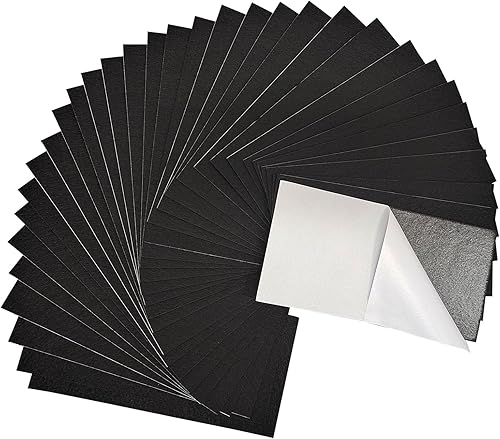 Jtnohx Hojas de fieltro autoadhesivas, fieltro con respaldo adhesivo, 33 piezas de adhesivo de fieltro de 4 x 8 pulgadas, fieltro rígido de colores