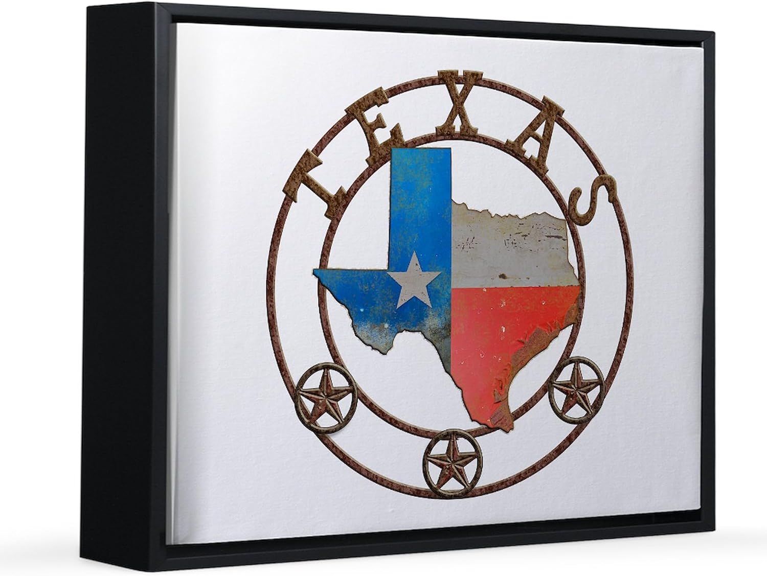 CafePress Texas Wrought Iron Barn Art 11x14 Canvas Print