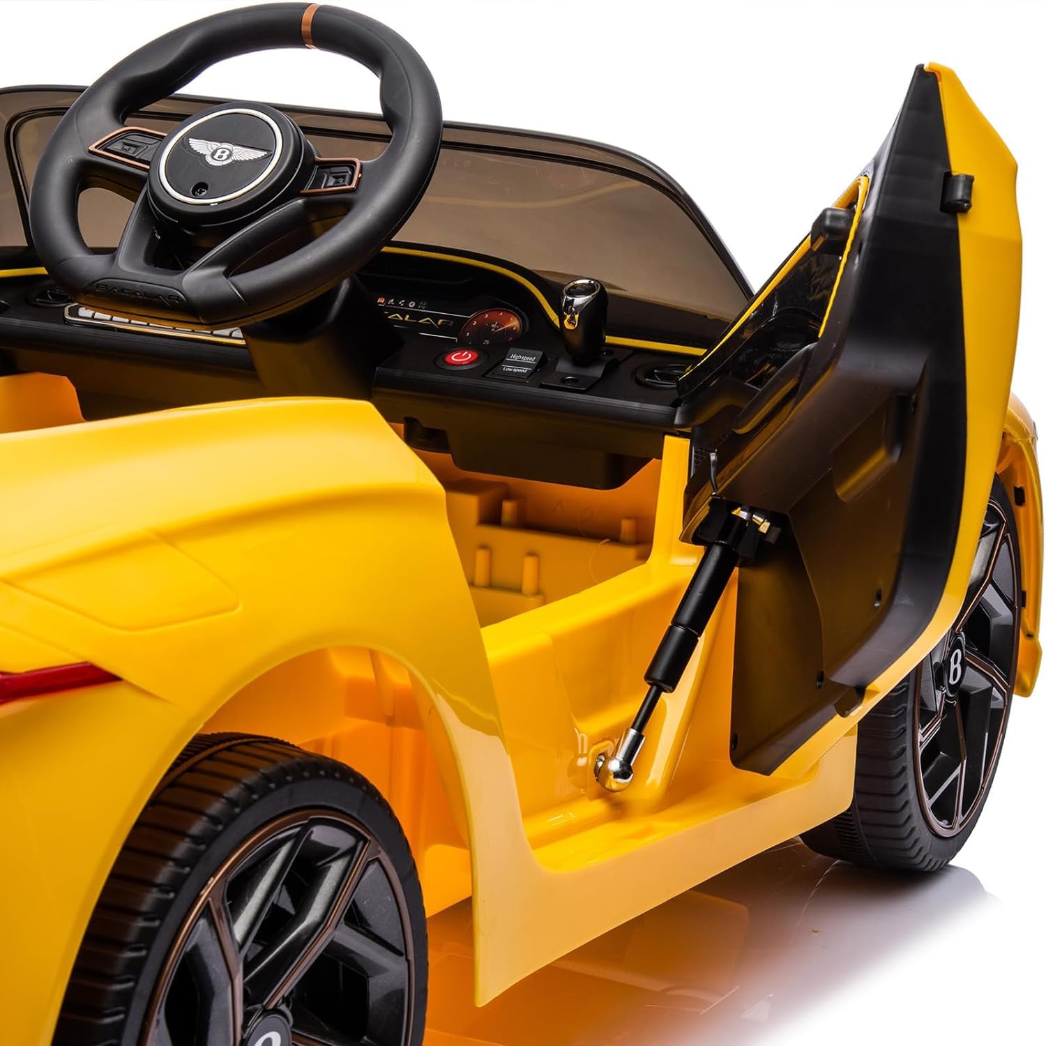 Auto Elettrica Per Bambini Bacalar 12V Con Licenza, Porte a Forbice, Sospensioni e 3 Velocità. Dotata Di Luci LED, Clacson, Lettore MP3 e Telecomando, Sicura Per Bambini 3-8 Anni.