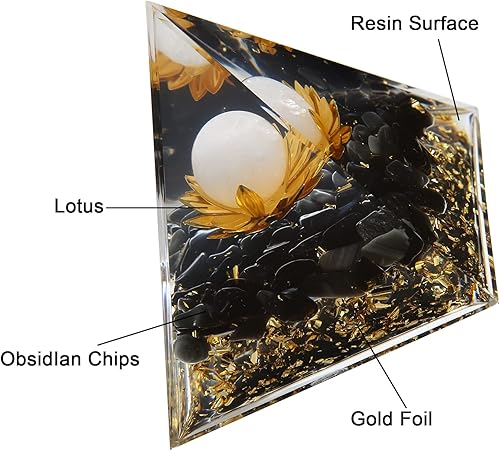 Miniatura 6 de Pirámide de orgón para energía positiva, pirámide de cristal, protección de pirámide de orgonita, generador de energía para reducir el estrés, la