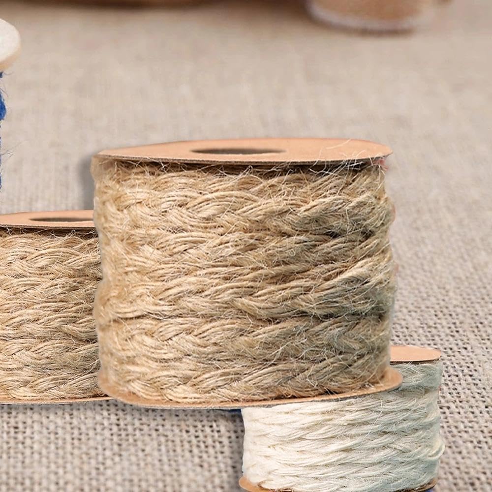 1 Roll 5m DIY Cotton and Linen Ribbon Woven Hemp Rope Handmade Accessories Photo Wall Clothing Gift Packaging Hemp Rope