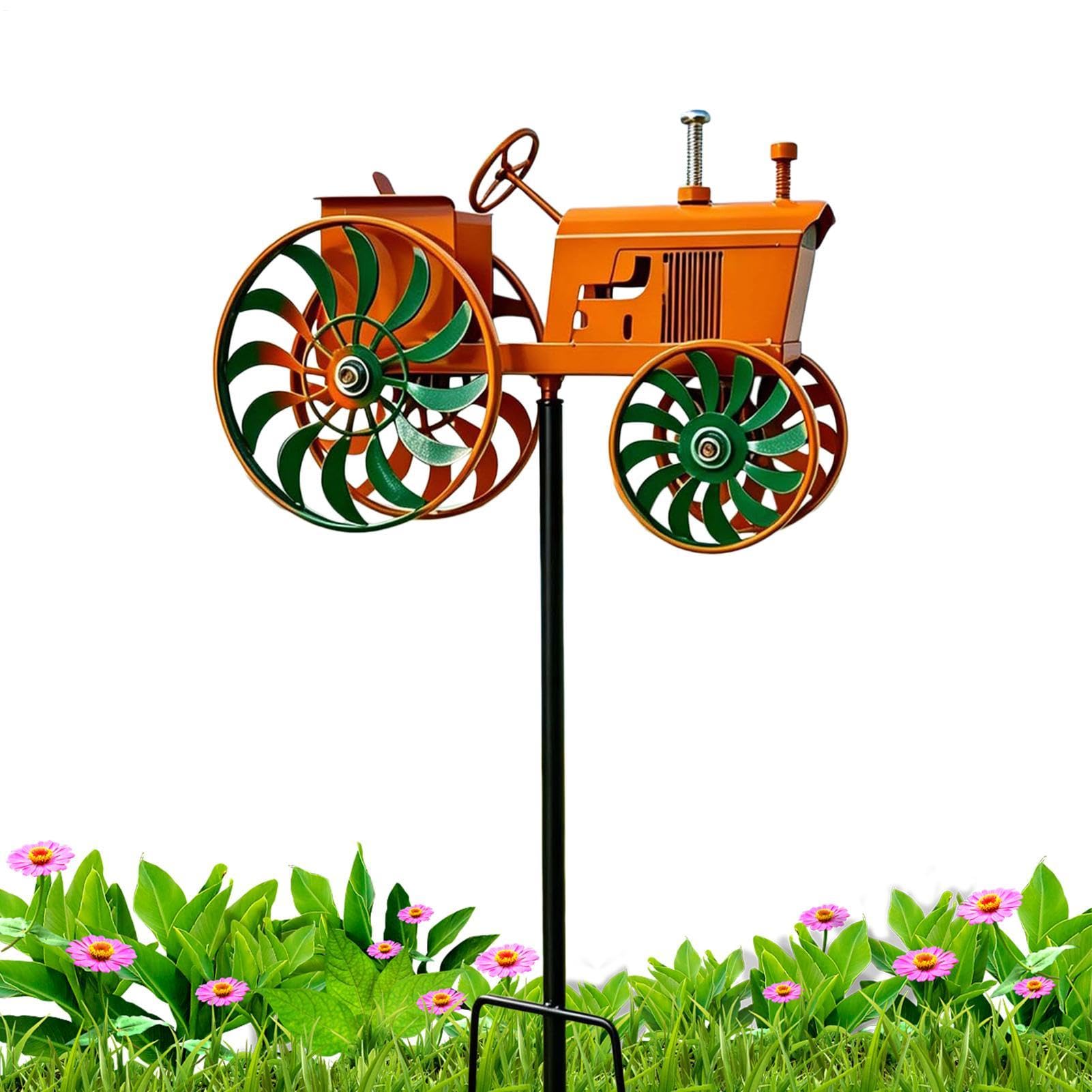 Moulin à vent en fer durable pour embellir un extérieur vide sujet aux fortes rafales