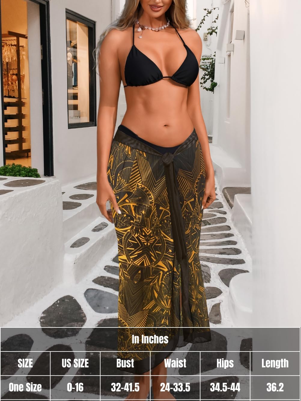 Print Cover Up Skirt, Sarong Wraps For Women, Beach Vacation Outfits, Fits sizes 0-16, Sexy Pareo High Slit Pool - Image 5