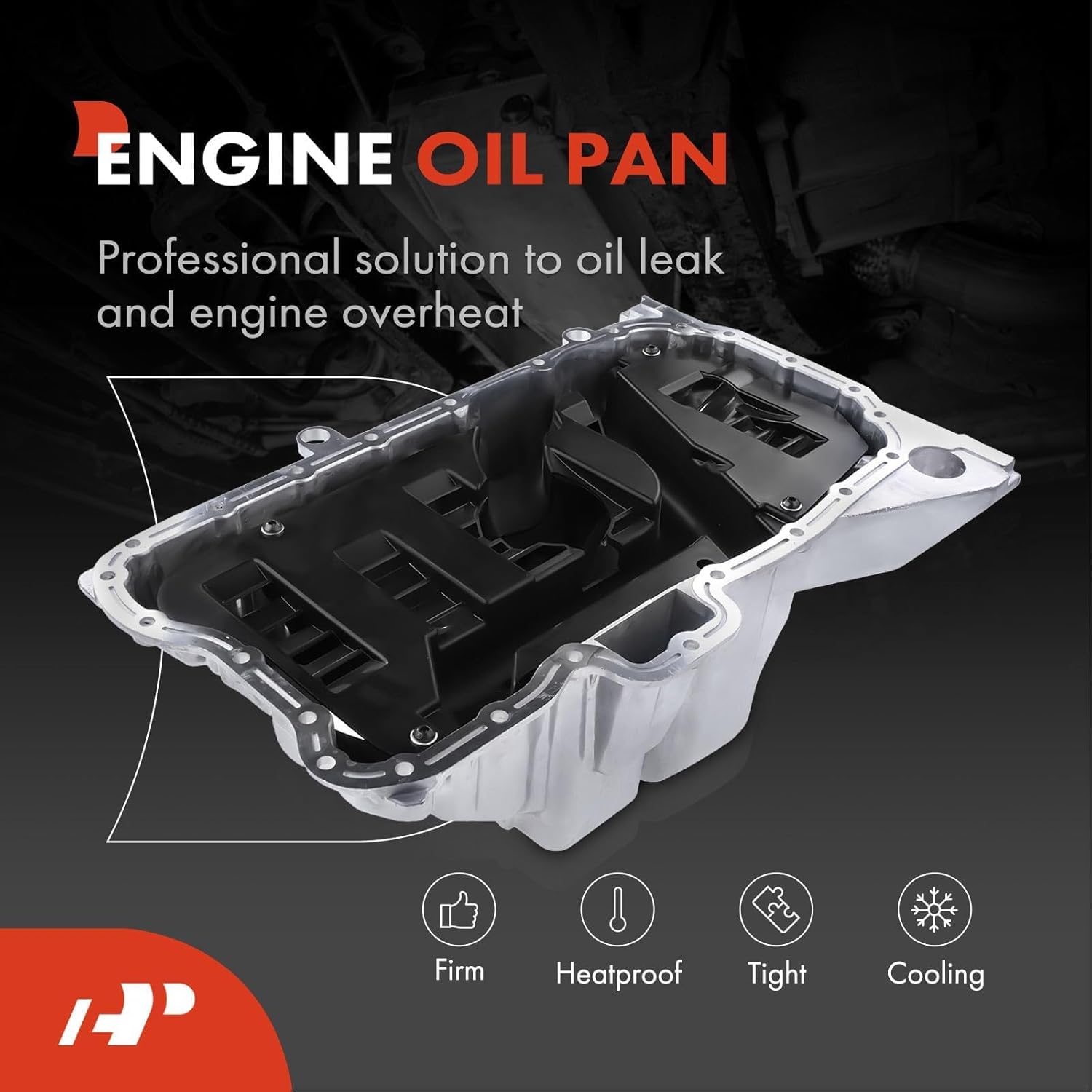 A-Premium Lower Engine Oil Pan Sump with Drain Plug Compatible with Audi Q7 2007-2010 & Volkswagen Touareg 2007-2010, 3.6L, Automatic Transmission