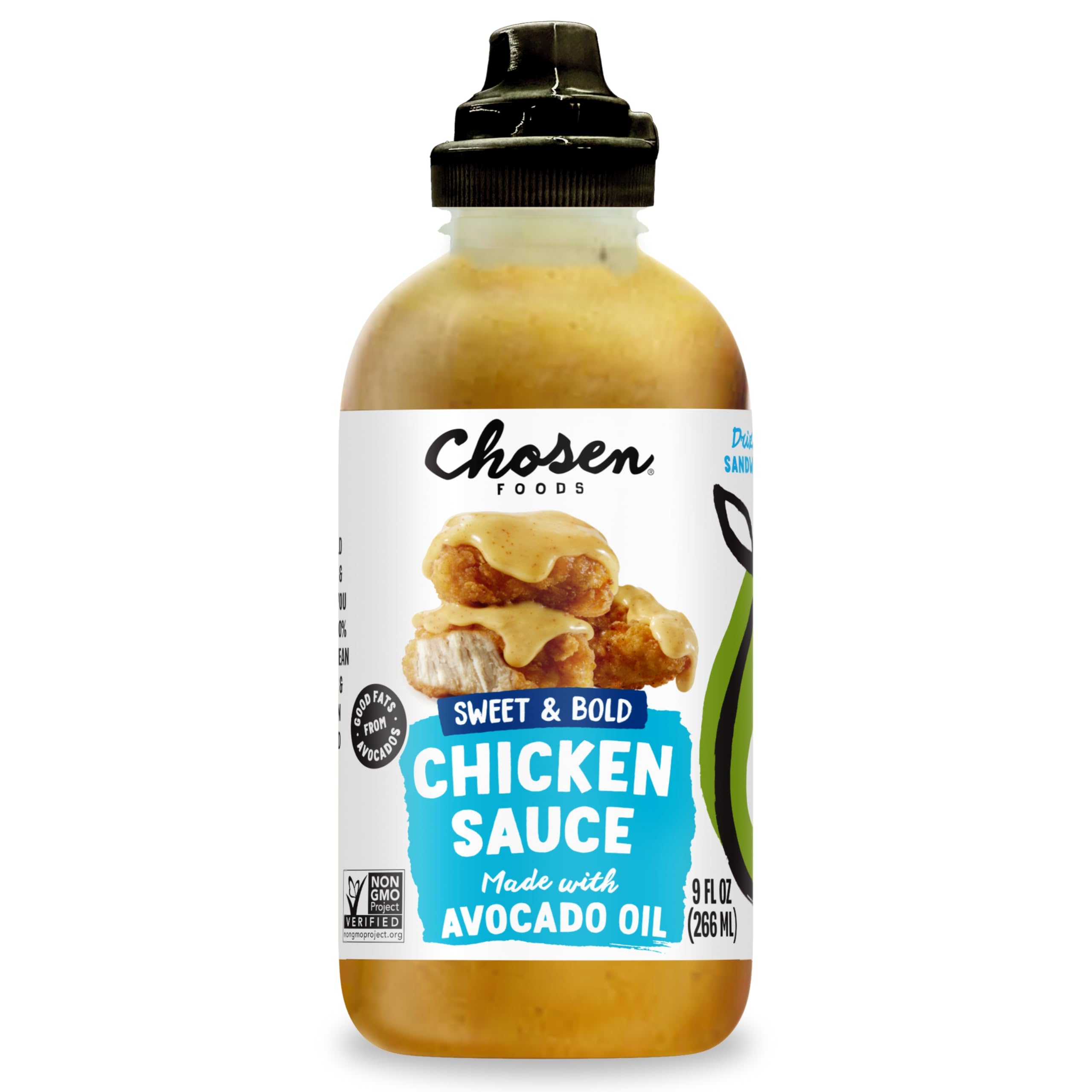 Chosen Foods Chicken Sauce, for Hamburgers, Sandwiches, Nuggets, Wings, Fries, and More 9 floz