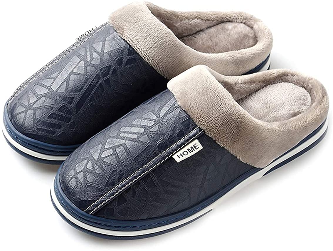 Asifn Herren Damen Hausschuhe Memory House Outdoor Indoor Schuhe Slipper Sohle Clog Anti-Rutsch-Komfort Fleece-Futter Fuzzy Baumwolle