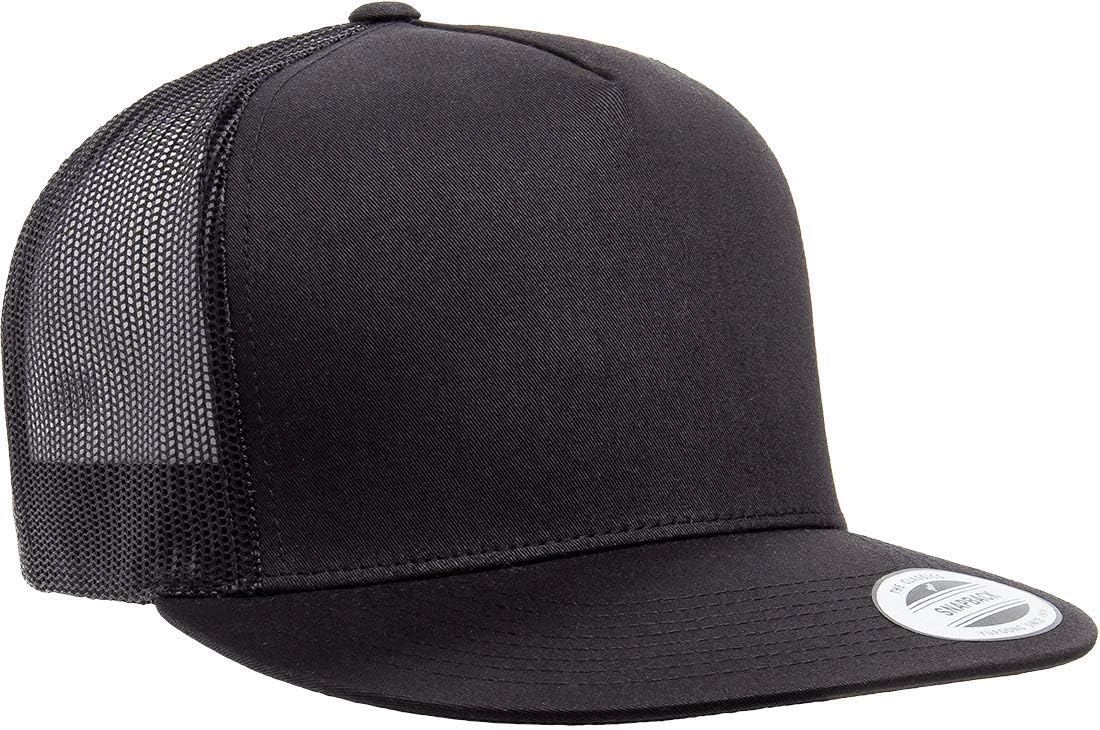 Your Logo Embroidered On YP 6006 Flatbill Trucker Snapback Hat Custom Logo