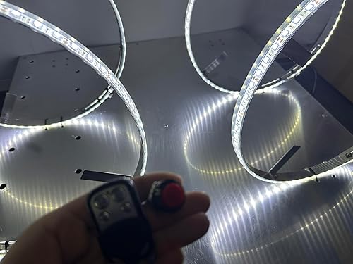 Miniatura 3 de Anillo de rueda LED estroboscópico de 15.5 pulgadas, color blanco puro IP68, impermeable, brillante, luces de llanta iluminadas para camión,