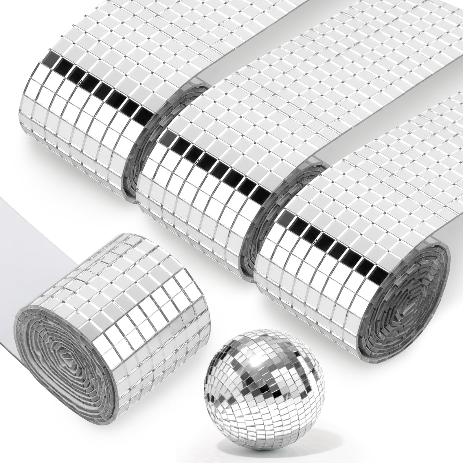 Lot De 70 Carreaux Miroir Autocollants Acrylique - 5x5 Cm - Flexibles Et Adhésifs - Pour Décoration Murale, Bricolage, Mosaïque