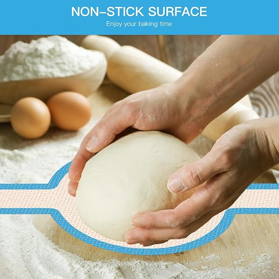 Silicone Bread Sling,Bread Silicone Baking Mat for Dutch Oven,Non-Stick & Easy Clean Reusable Baking Mat with Long Handles, Easy to Transferable Dough 1PCS (Blue, 1)