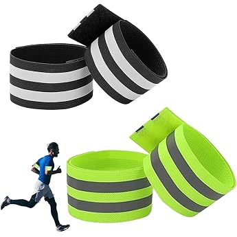 Trousers Clip Bicycle Elastic Bicycle Reflective Bands Elastic Reflective Band for Bike Jogging and Outdoor Trouser Protection with Fastener