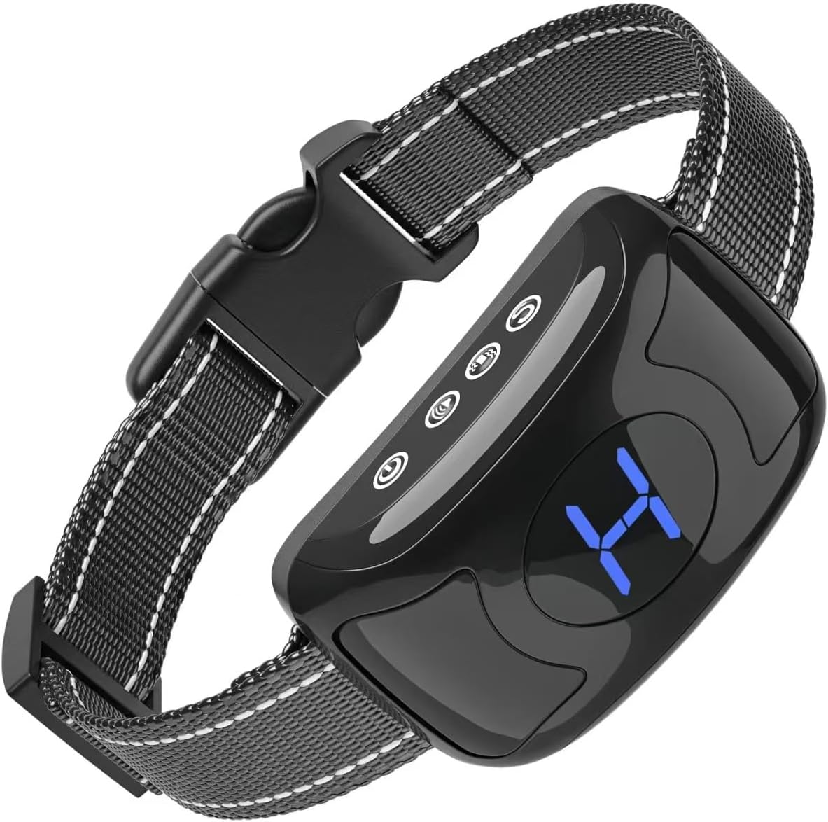 2 Pack No Shock Vibration Bark Collar for Large & Medium Dogs - Safe & Humane Dog Bark Collar with Beep & Vibration, 3 Adjustable Sensitivity Levels, 100% IPX7 Waterproof Black and Black