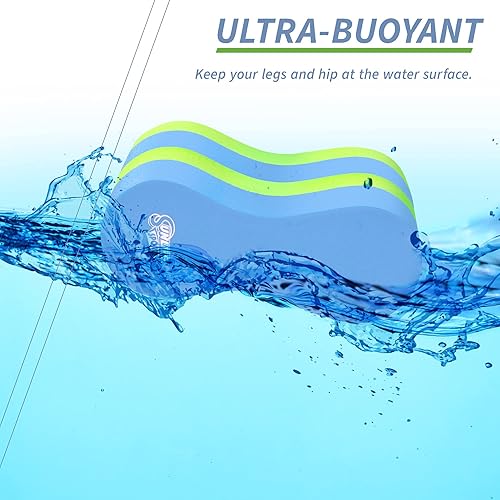 Miniatura 4 de Sunlite Sports Boya de tracción EVA de 5 capas para piernas - Ayuda para entrenamiento en piscina, soporte para piernas y caderas para adultos,