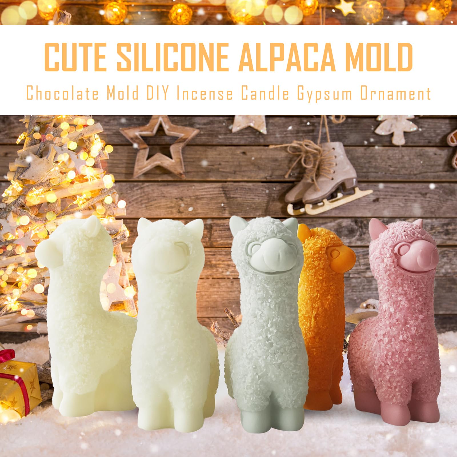 3D Alpaka Silikonform – Kerzenform Für Sojawachs, Schokolade, Fondant & Epoxidharz