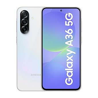 Samsung Galaxy A36 5G (Awesome White, 8GB, 256GB) | Gemini Live | Awesome Intelligence (AI): Circle to Search, My Filter, Object Eraser | 4nm Snapdragon Processor | Flagship Grade Camera - image, photos
