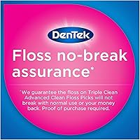 Vista 6 de DenTek Triple Clean Advanced Clean - Púas de hilo dental, sin roturas y sin triturar, 90 unidades, paquete de 6