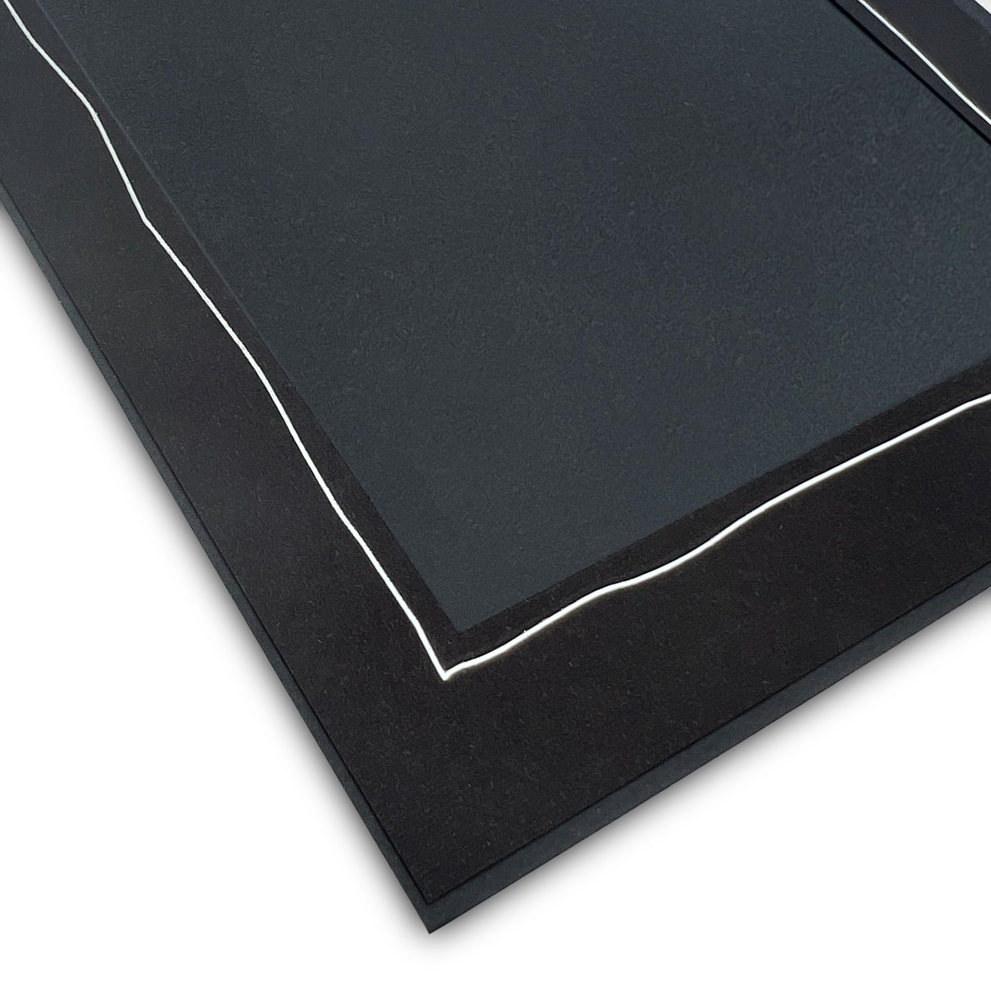 100 Stück Endlosleporello Leinen schwarz Silberprägung Welle für Bilder 13x18 cm nach Bedarf teilbar für Fotosammlungen, persönliches Geschenk für viele Anlässe