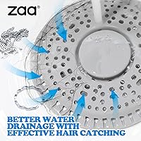 Vista 3 de zaa Recogedor de pelo de drenaje de ducha, protector de drenaje de silicona premium y cubierta de drenaje de ducha para desagües regulares de ducha