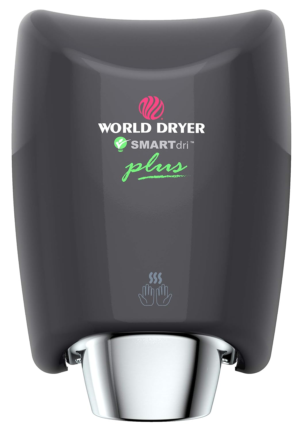 World Dryer K-972P SMARTdri Plus High Efficiency Intelligent Automatic Hand Dryer Hand Dryer in Polished Stainless Steel, Single Port Nozzle, 110-120V image 4