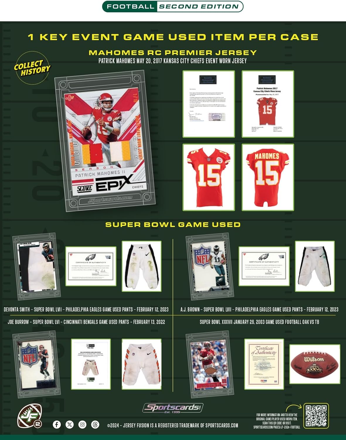 2024 Jersey Fusion Football Series 2 Hobby Pack