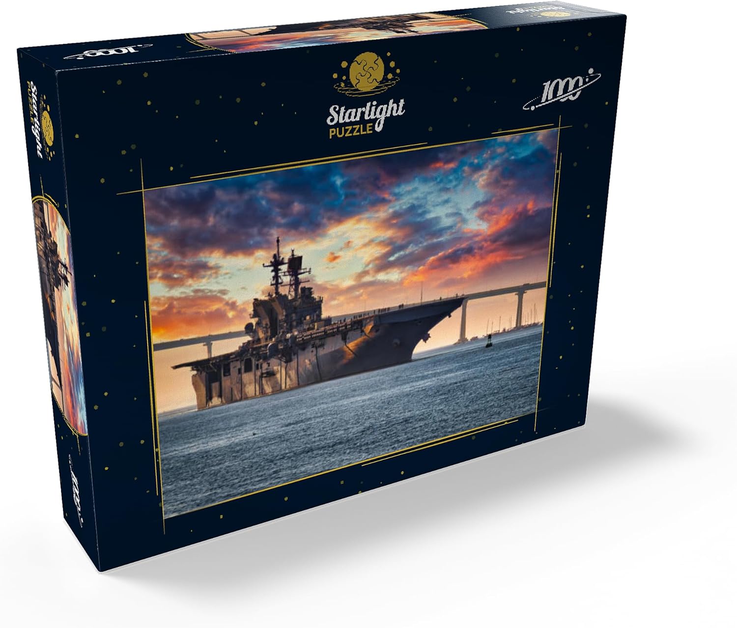 MyPuzzle A U.S. Navy Ship Leaves San Diego Bay and Heads Into The Pacific Ocean - Premium 1000 Piece Jigsaw Puzzle for Adults