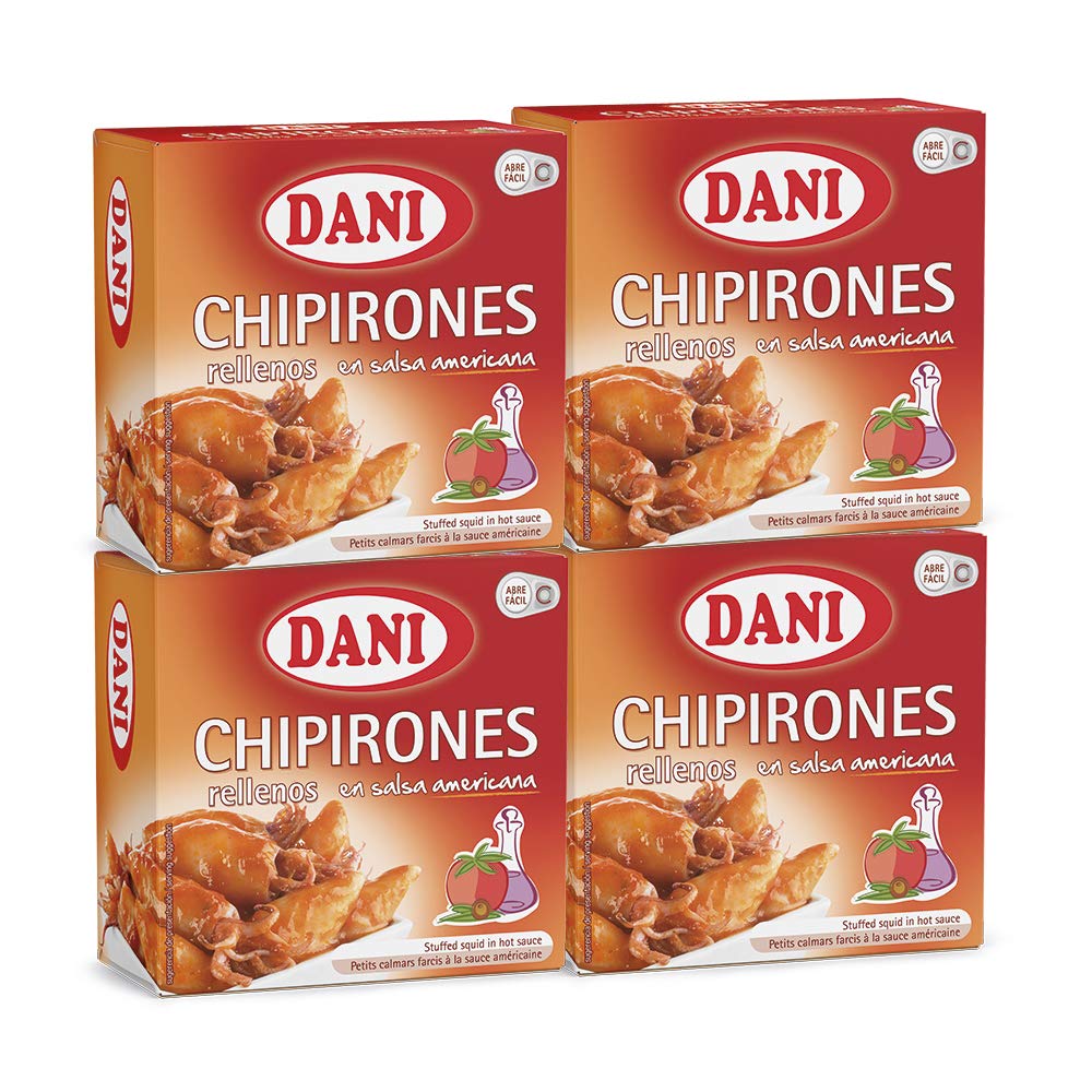 Dani Chipirones rellenos en salsa americana Pack 4 x 148 gr