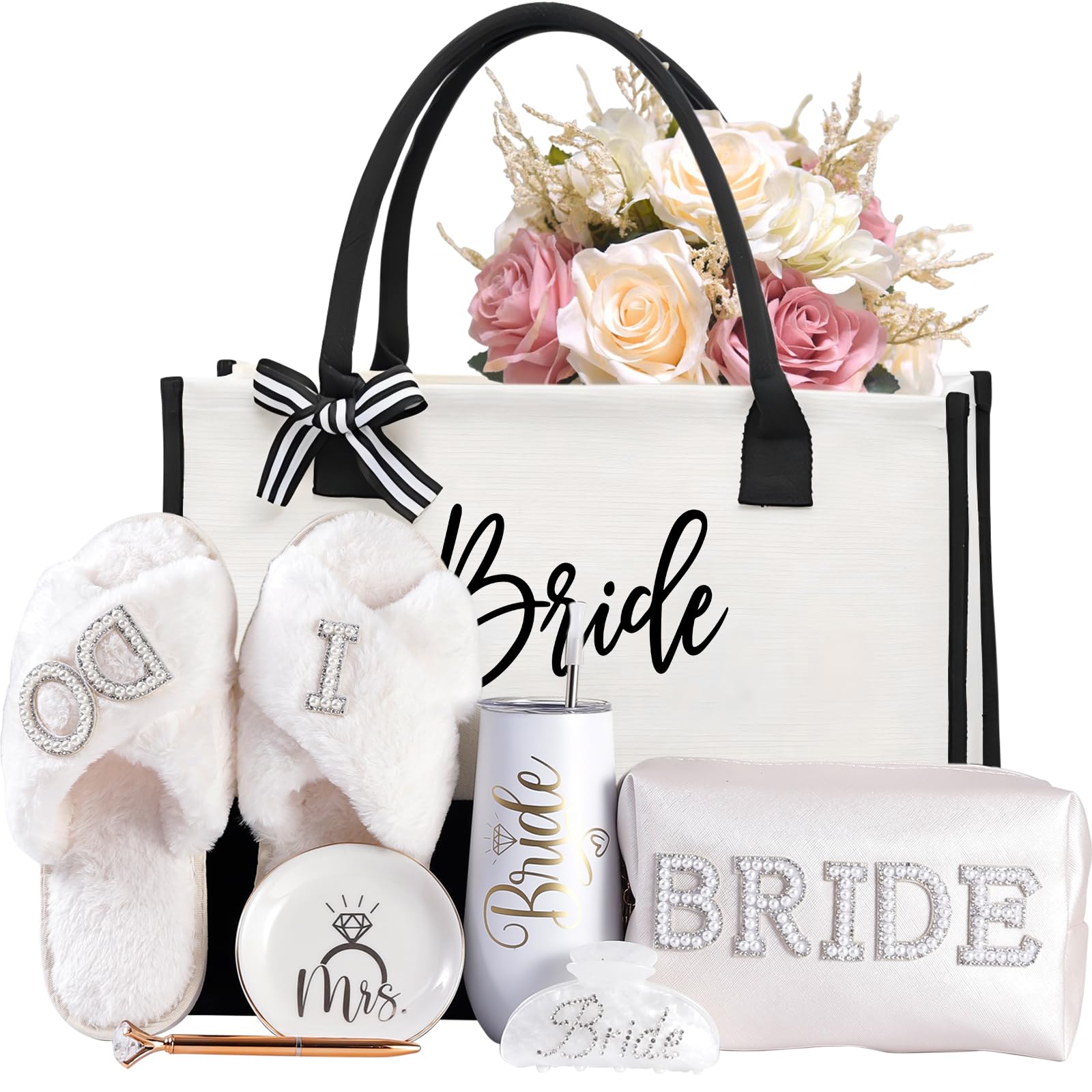 Bolsa de lona resistente para decoración de boda y obsequio de compromiso 8
