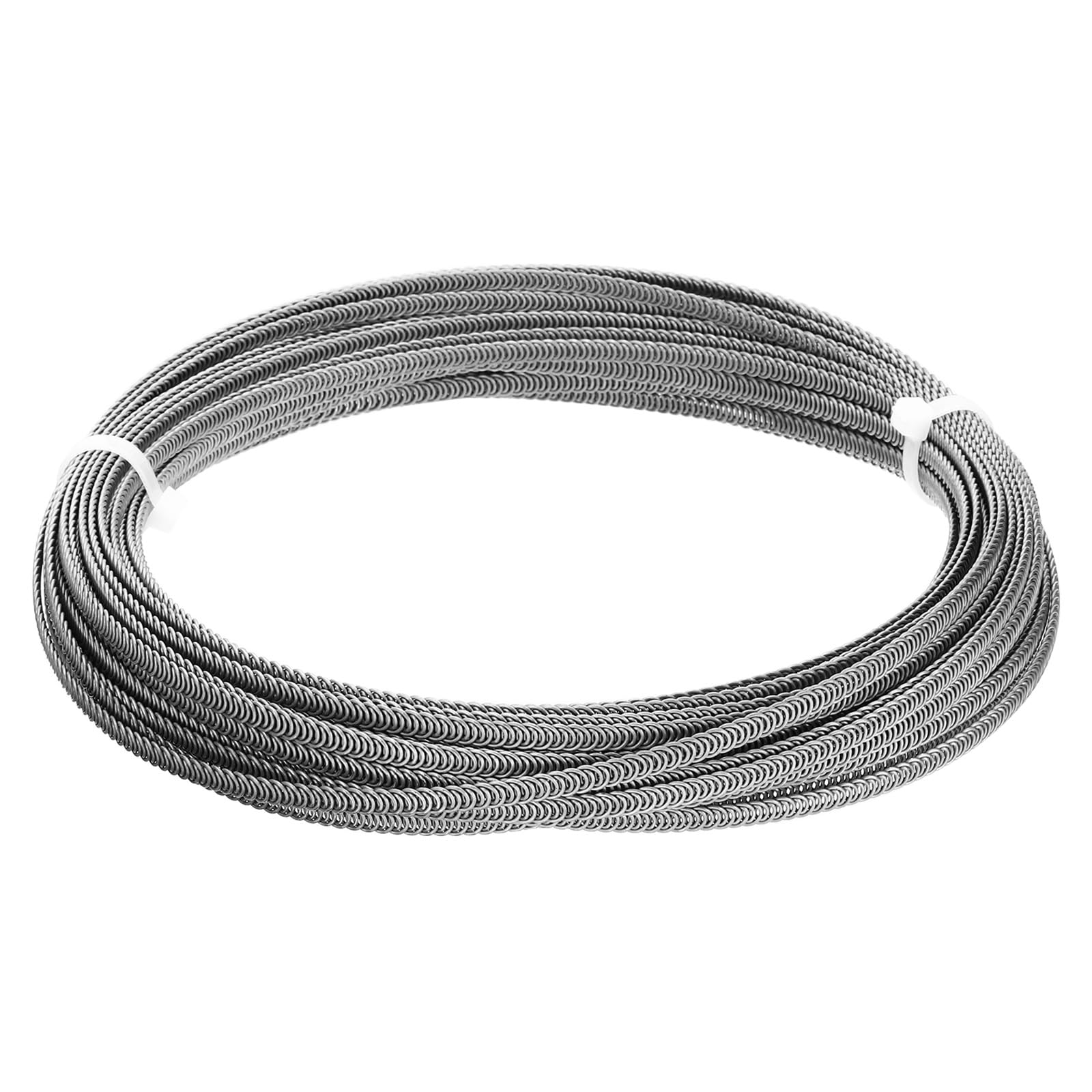 PATIKIL 20 Mètres Corset Désossement Spirale en Acier Inoxydable 304 avec 32 Embouts en Acier pour La Fabrication de Corsets (6 mm de Large)