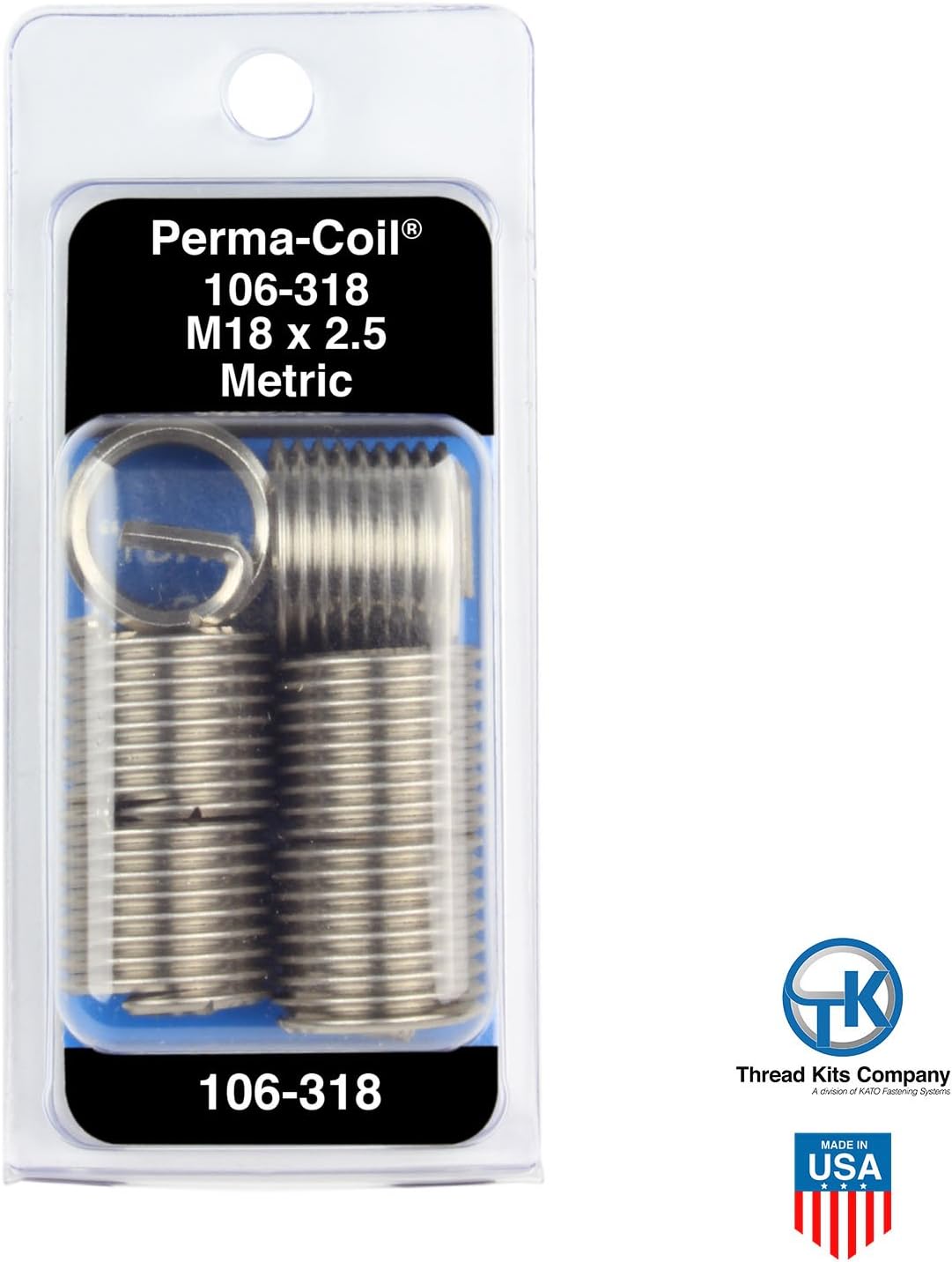 PermaCoil 106318 Metric Thread Insert Pack M18X2.5 6PC