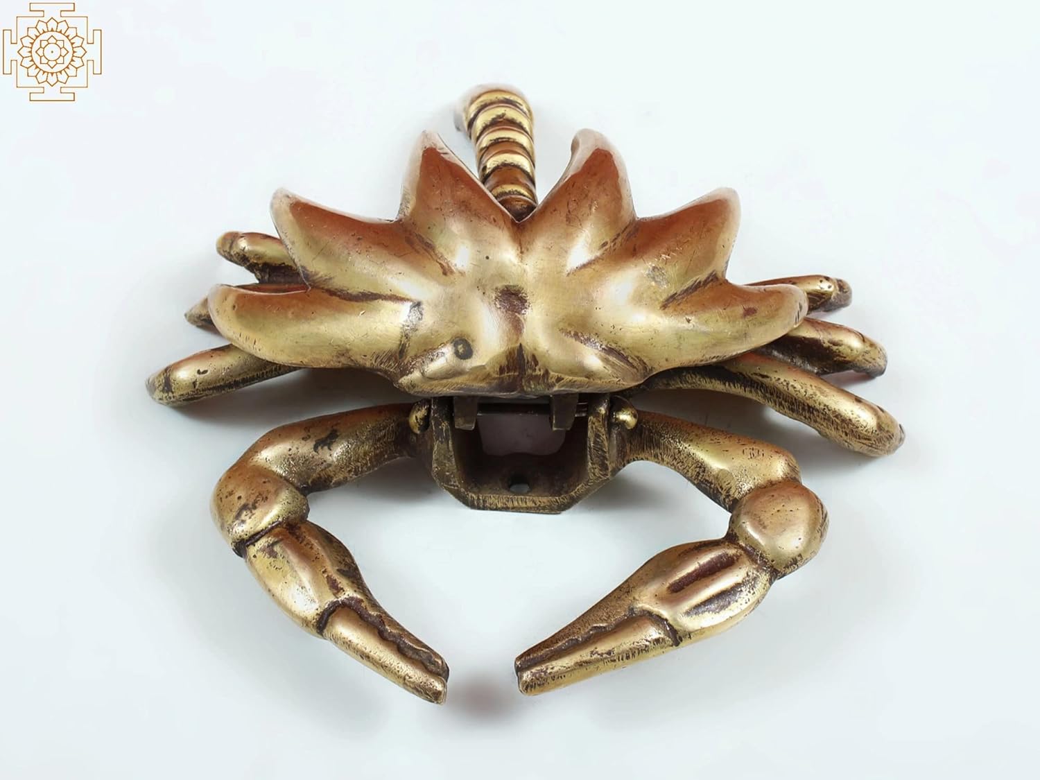 7" Brass Crab Door Knocker - Brass - Color Natural Brass