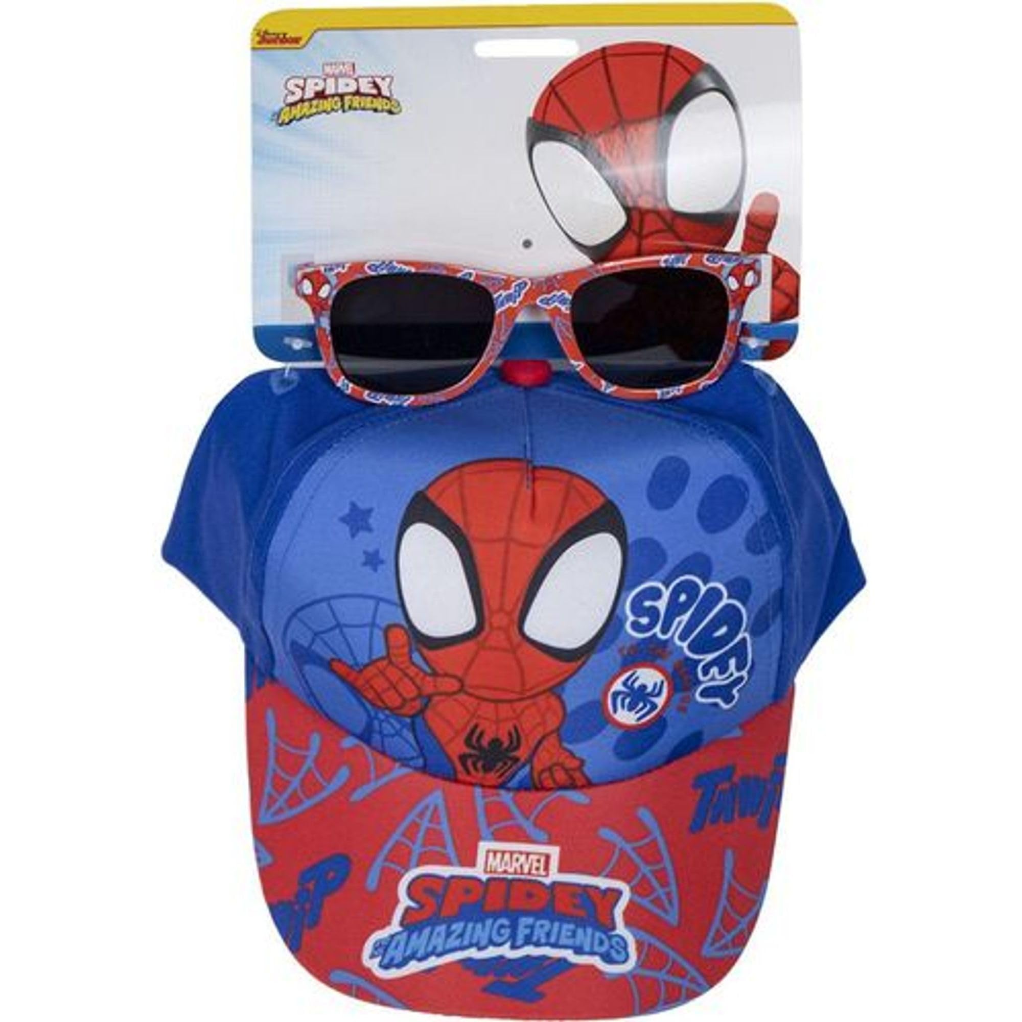 Gorra y Gafas de Sol Marvel Set Infantil Original para Niñ@s Unisex - Gorra y Gafas Avengers Accesorios Verano Gafas Protección UV y Gorra Ajustable