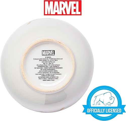 Miniatura 134 de Silver Buffalo - Cuenco con palillos para arroz, fideos o ramen, de cerámica, modelo Hogwarts Railways con escudo, de Harry Potter, apto