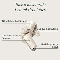 Vista 3 de Primal Harvest Probióticos para mujeres y hombres, suplemento probiótico diario con 12 cepas para la salud intestinal y digestiva, 30 cápsulas
