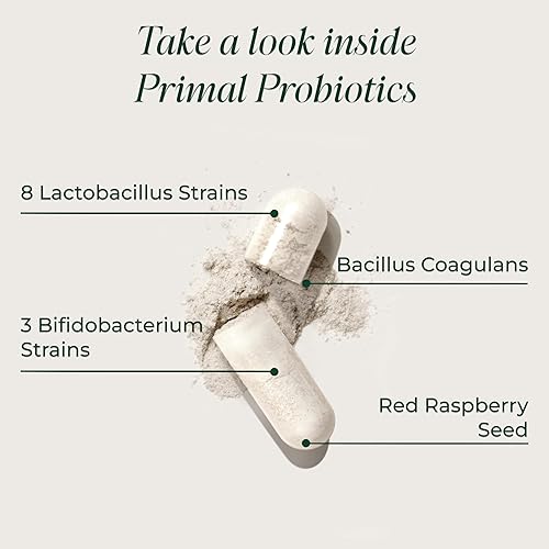 Miniatura 3 de Primal Harvest Probióticos para mujeres y hombres, suplemento probiótico diario con 12 cepas para la salud intestinal y digestiva, 30 cápsulas