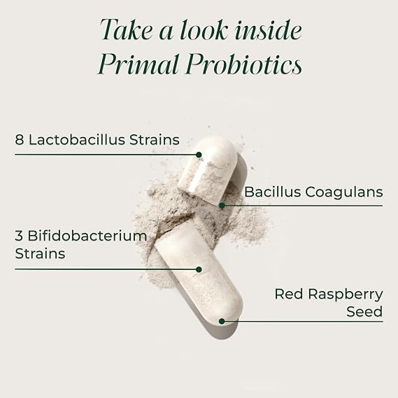 Primal Harvest Probiotic - Daily Supplement, Gluten, Dairy & Soy Free, Vegan
