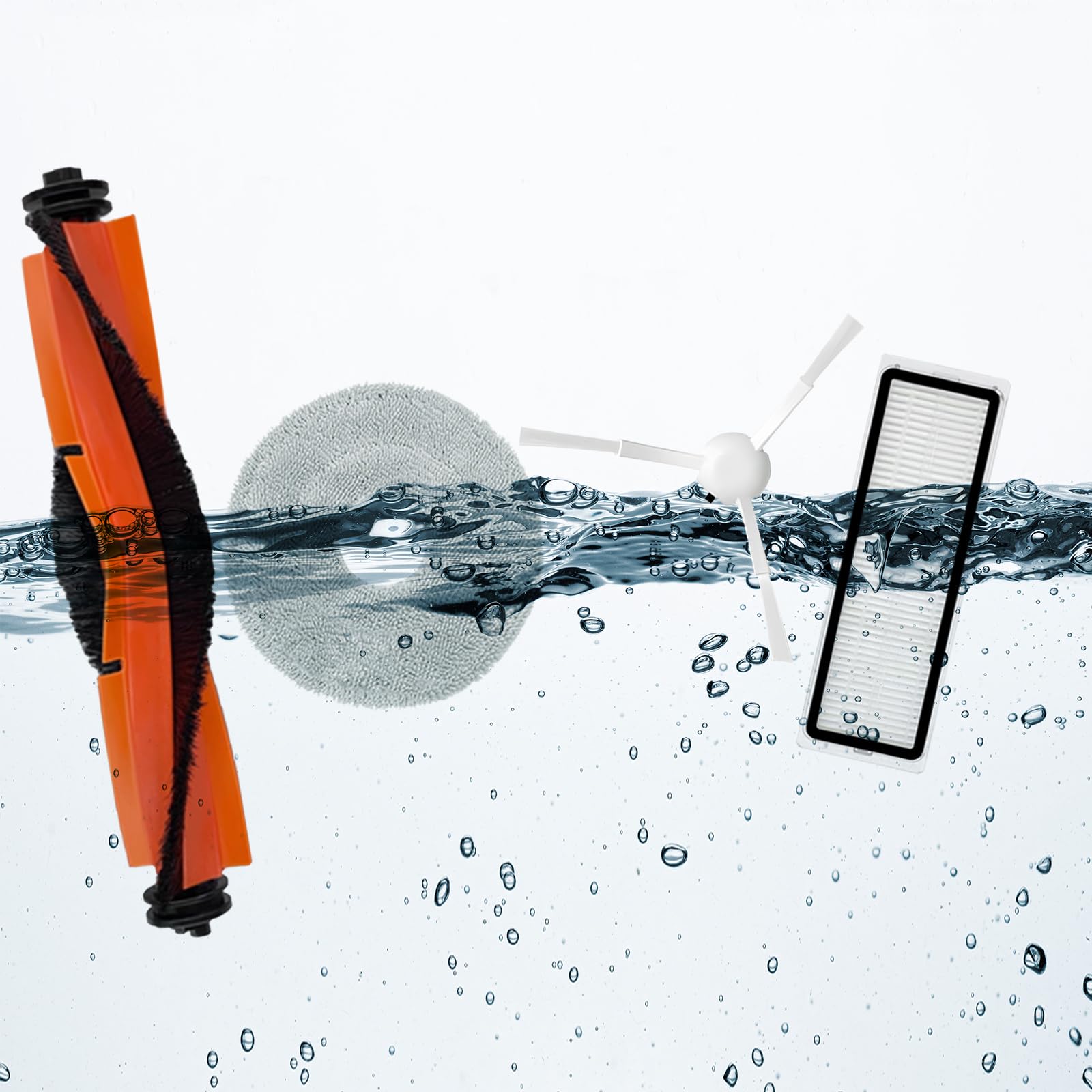 Set di Accessori per Xiaomi X20+/X10 Plus Robot Aspirapolvere, 1 Spazzola Principale, 4 Filtri Hepa, 6 Asciugamani, 6 Sacchi di Polvere, 6 Spazzole Laterali