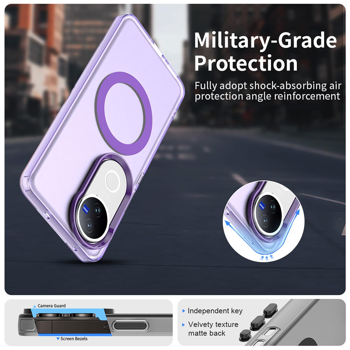 SEAHAI Cover per Vivo Y35, Custodia Ultra Sottile in Silicone TPU