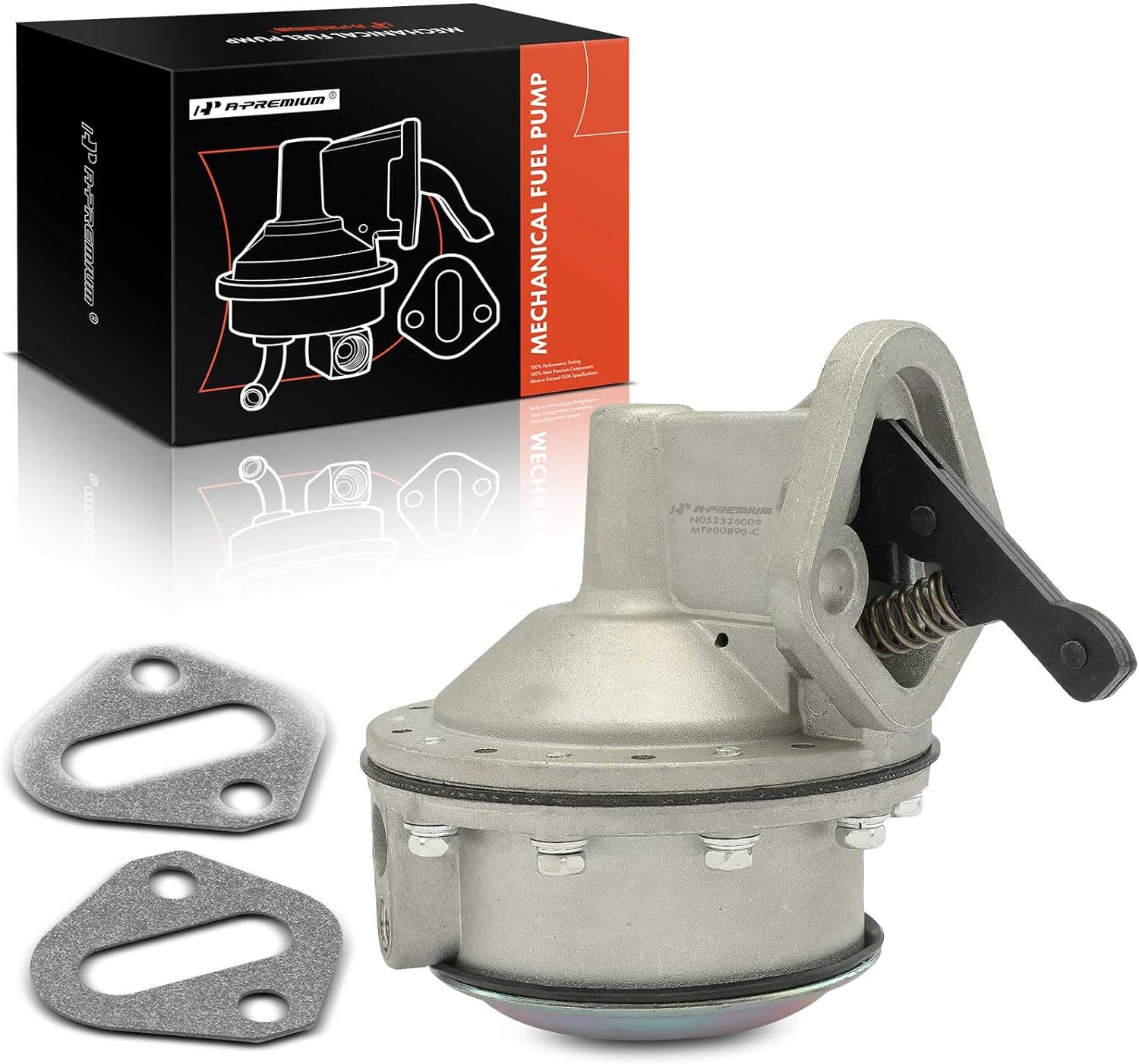 A-Premium Mechanical Fuel Pump Compatible with Chevrolet Models - Corvette, Bel Air, Del Ray, Nomad, One-Fifty Series, Sedan Delivery, Truck, Two-Ten Series, 1955 1956 1957, 4.3L 4.6L