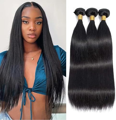 Straight Bundles Human Hair 16 16 16 Inch Brazilian Straight Hair Bundles