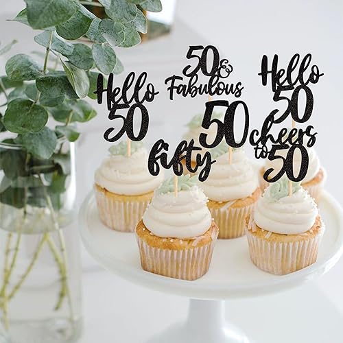 Vista 181 de 30 piezas de decoración negra para cupcakes de cumpleaños número 15 con purpurina de quince Hello 15 para cupcakes Mis membrillo a 15 años