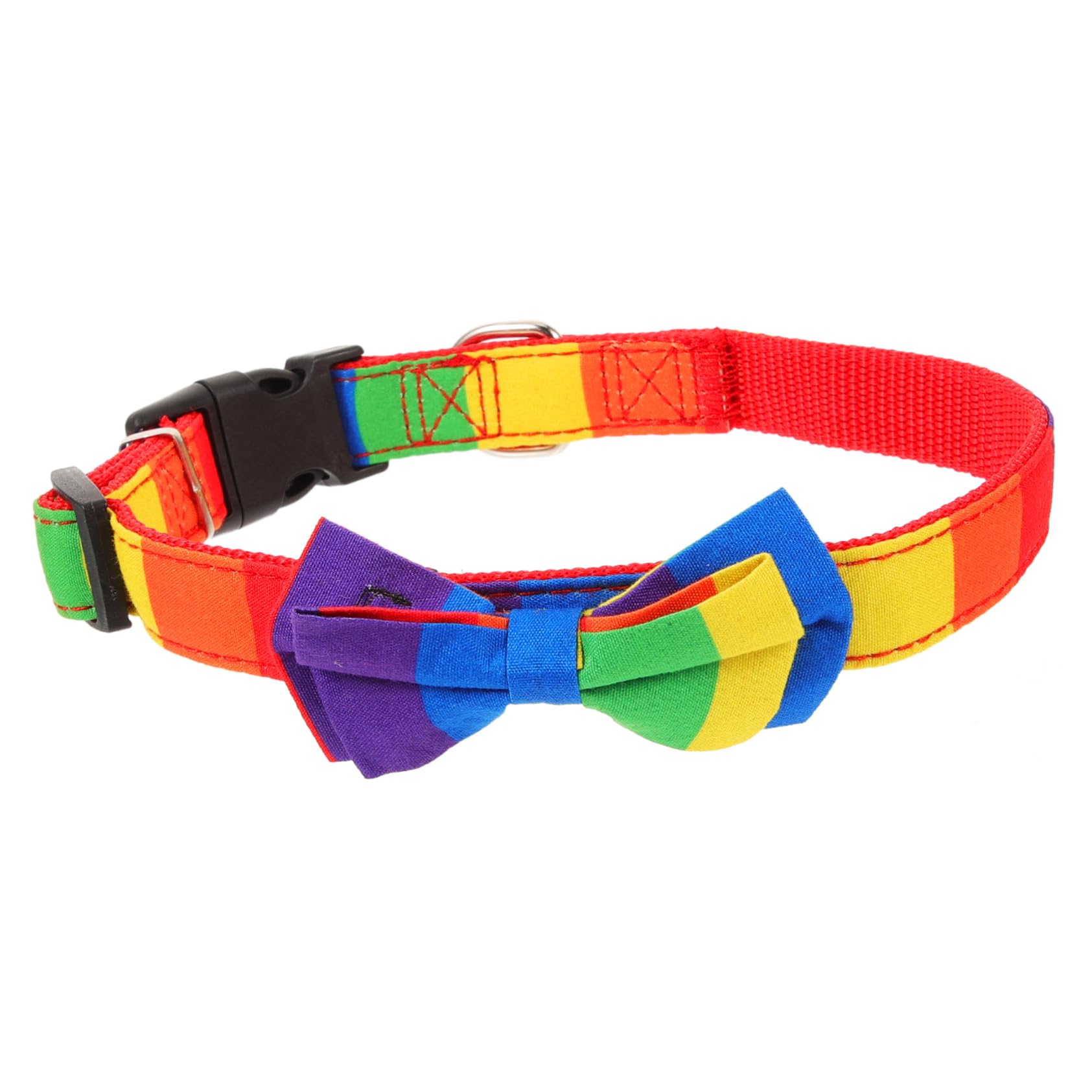 FRCOLOR 5pièces Collier Ajustable Tissu pour Chiens Et Motif Arc-Ciel avec Nœud Décoratif Accessoire pour Animaux De Compagnie